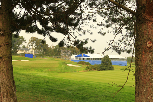 Preparations and views of the build at Gleneagles for 2014 Ryder Cup
