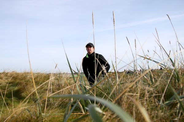 Rory McIlroy in trouble on day one of the 2014 Alfred Dunhill Links Championship. (Photo - www.europeantour.com)