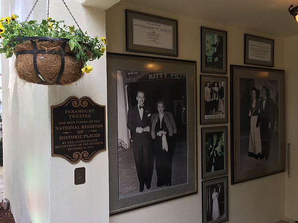 The entrance to the historic Paramount Theatre, West Palm Beach, FL.
