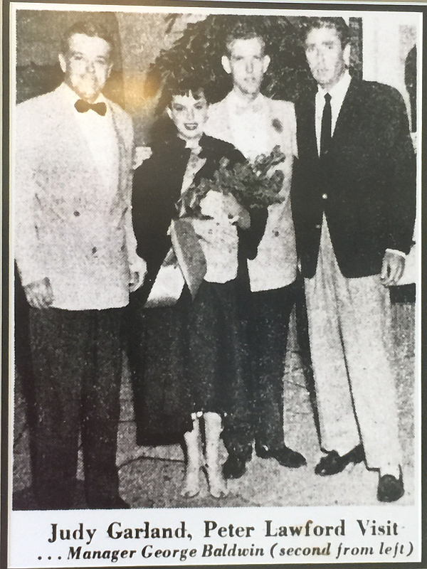 Judy Garland and Peter Lawford visit. Paramount Theater, Palm Beach