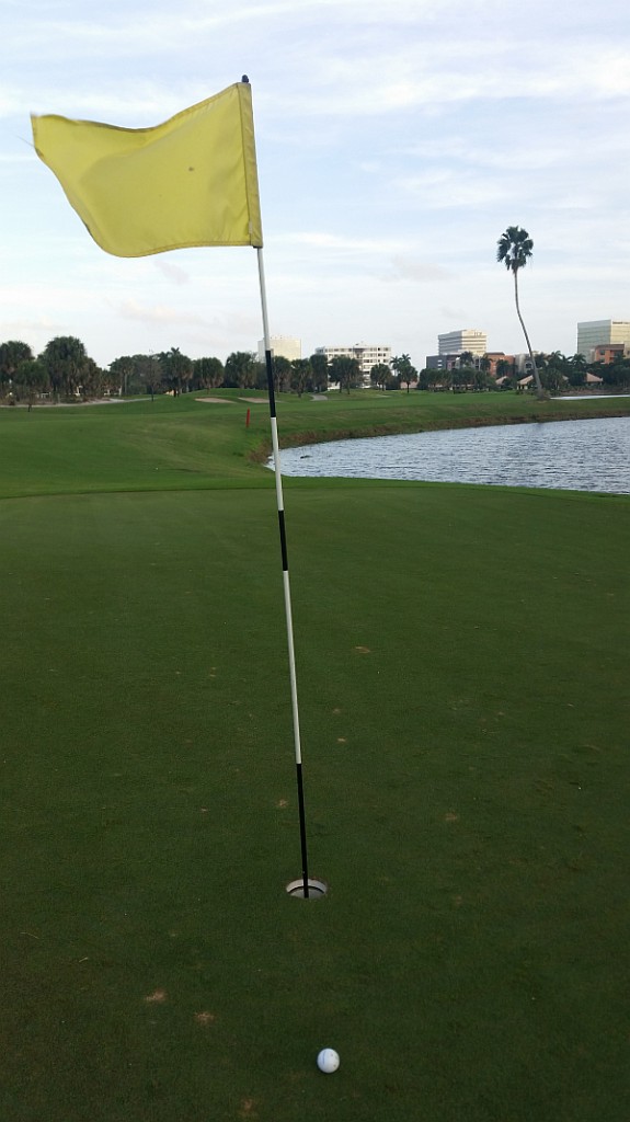 Moments from a first birdie of 2015 at the par four, 12th hole - President GC, West Palm Beach, FL.