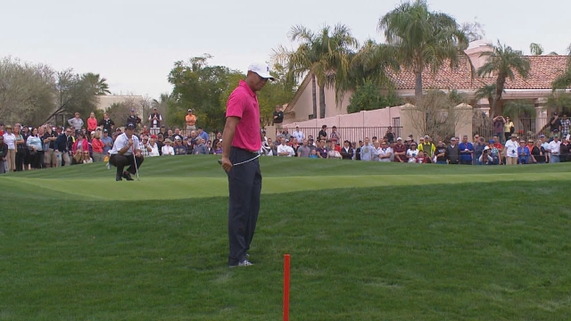Tiger Woods shows his frustration on day one of the Phoenix Open at TPC Scottsdale.  (Photo - www.pgatour.com)