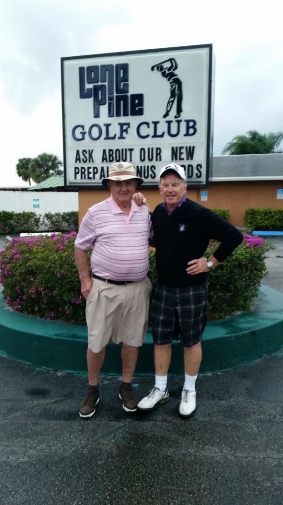 Bernie meets with Tom Feeney at Lone Pine Golf Club.