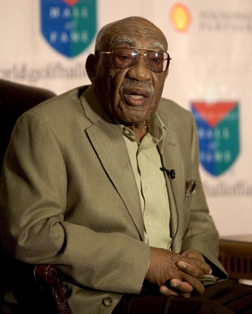 Charlie Sifford in 2004 in being inducted into the Golf Hall of Fame.