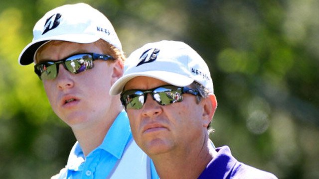 A proud day for the 2016 USA Ryder Cup captain Davis Love 111 with his son also winning a first college event on the same day as Love 111s Hazeltine appointment.