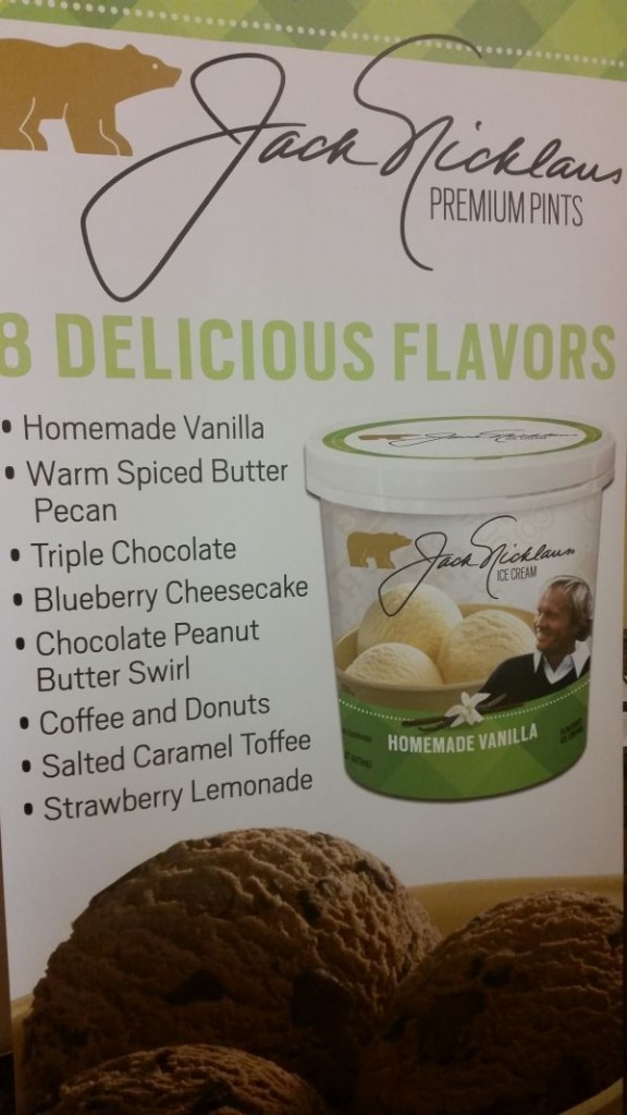 Jack Nicklaus ice cream - selection of eight tasty flavours.