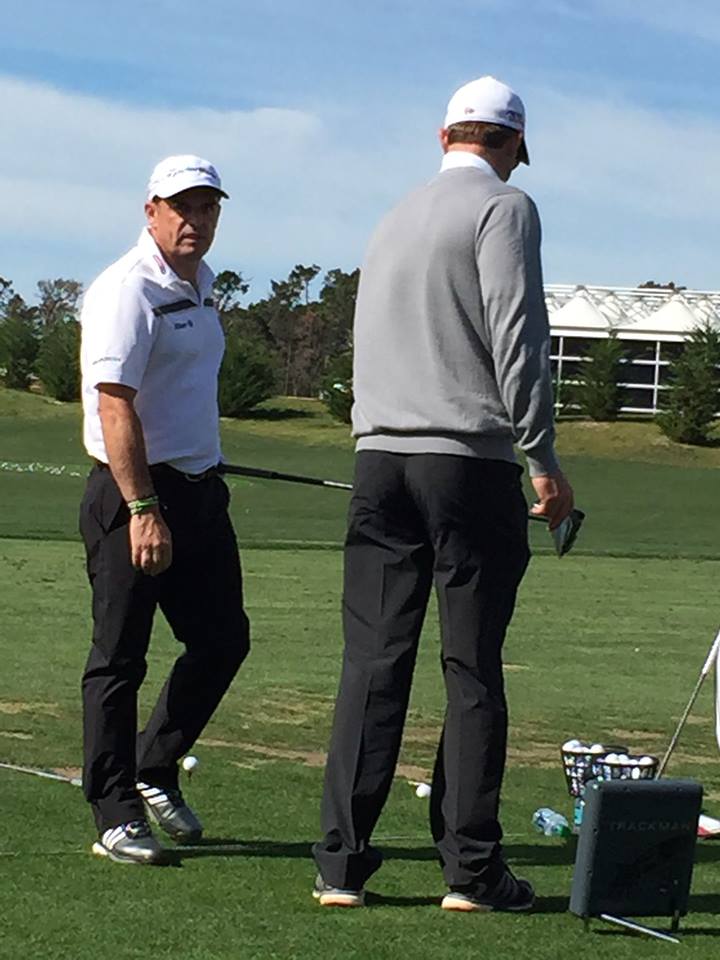 Paul McGinley on the range at Pebble Beach. (Photo - www.golfbytourmiss.com)