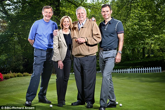 Peter Alliss (Middle next to Hazel Irving) joins the chorus slamming the R & As decision to dump the BBC in favou-r of SKY Sports bigger bucks