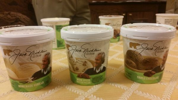 Sure to be a Major winner - three of the eight flavours in the new line of Jack Nicklaus ice cream.