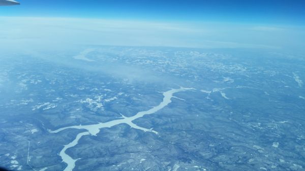 An ice-covered river in Pennsylvania.