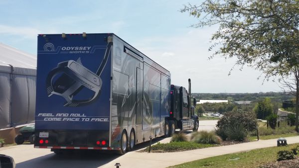 Callaway's mobile workshop and equipment truck bound for next week's Shell Houston Open.