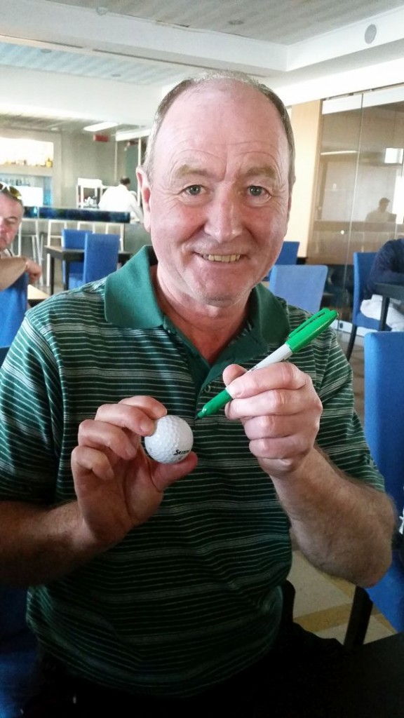After one of the most controversial decisions in golf Eamon agrees to mark his ball with a green Sharpie.