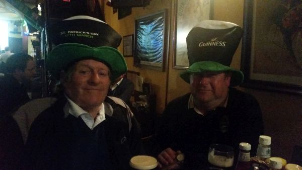 George and John on St. Pat's Day.