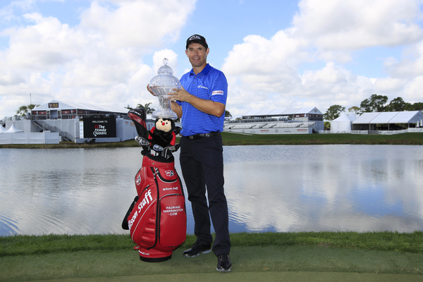The site 10 days ago with Padraig Harrington holding a second Honda Classic trophy. (Photo - Fran Caffrey/www.golffille.ie)