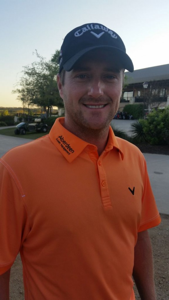 Marc Warren sporting Aberdeen Assert Management sponsor on his shirt for a first time this week keeps his Masters dream alive with two rounds of 74. (Photo - www.golfbytourmiss.com)
