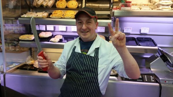 Reid Raiders Captain Alan Reid ready to cut a swath through Roger's Dodgers.