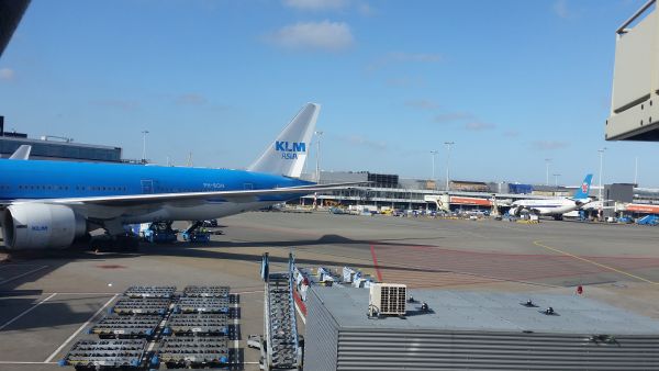 Sunshine at Amsterdam's Schiphol Airport.
