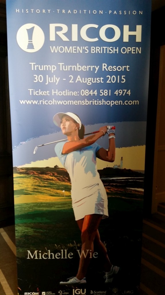 Michelle Wie featuring in a 2015 Ricoh Women's British Open media day.