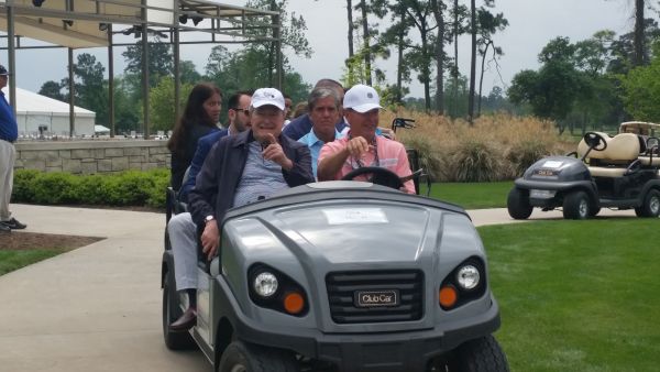 41st USA President George H Bush visits 2015 Shell Houston Open.