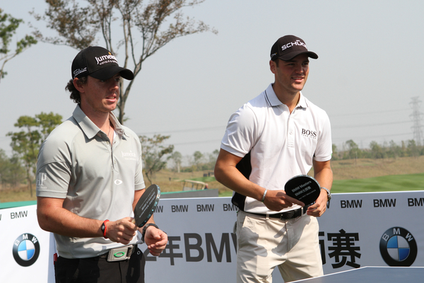 Rory McIlroy and Martin Kaymer team together to play ping pong a few years back in Shanghai but with the German conceding an arm wrestle contest to McIlroy. (Photo - www.golffile.ie)