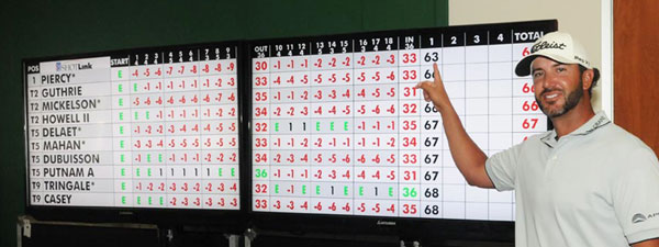 Las Vegas-born Scott Piercy proudly points out his course record equaling round of 63.