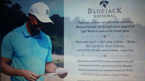 Tiger Woods Blue Jack National Invitation.