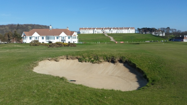 Trump Turnberry and looking into the final green.