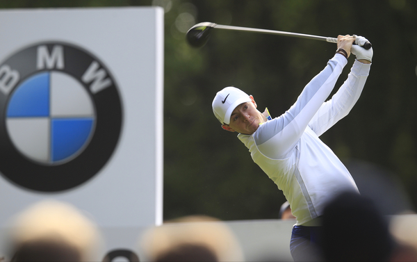 World No. 1 Rory McIlroy staring at a fine after a club throwing incident at the 17th hole on day one of the BMW PGA Championship. (Photo - Fran Caffrey/www.golffile.ie)