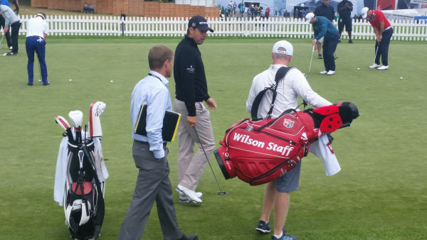 Padraig Harrington heads to Wentworth's first tee and admitting: "My shoulder's not good."