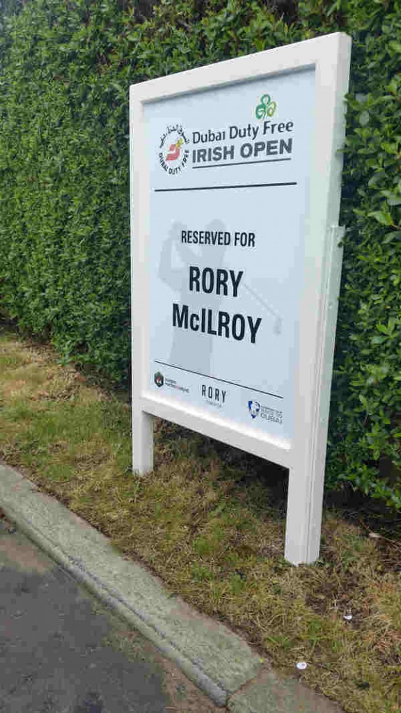 Irish Open parking spot
