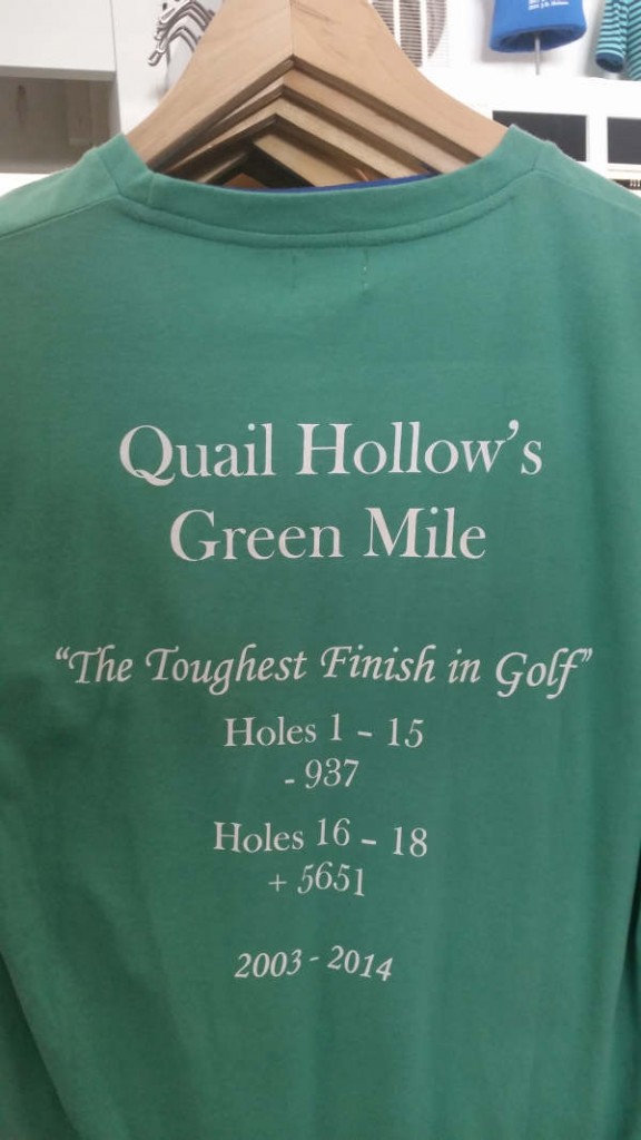 Wells Fargo T-shirts highlighting the Green Mile.