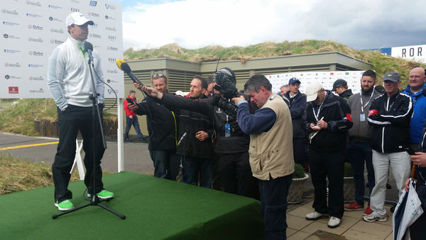 Rory McIlroy fronts the media after missing the cut as expected in the Irish Open.