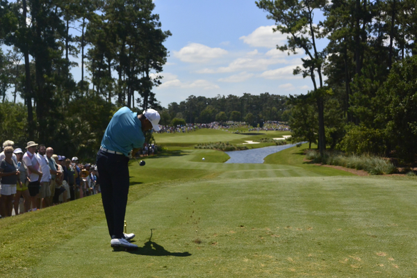 Tiger Woods on route to a round of 71 on day two of the 2015 Players (Photo - Fran Caffrey/www.golffile.ie)