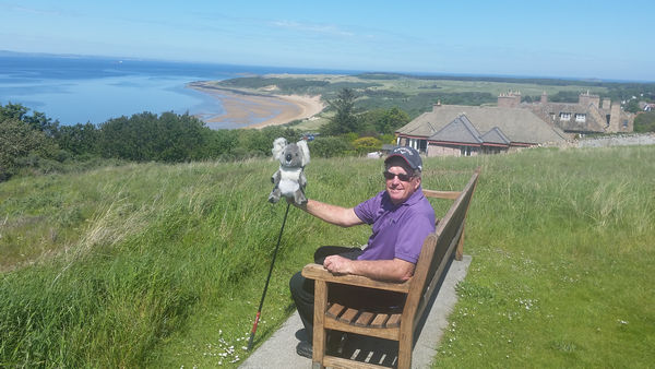Bernie and his Koala colleague on Gullane GC.