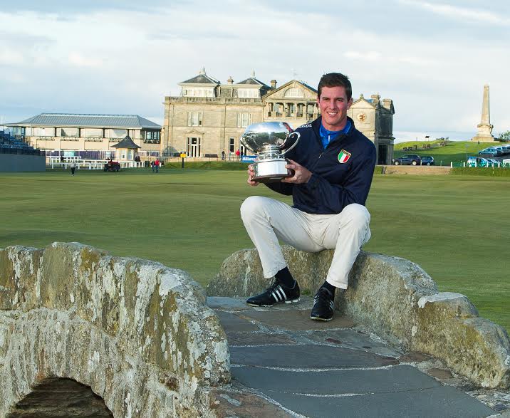 Italy's Federico Zucchetti wins 2015 St. Andrews Links. (Photo - Stuart Adams/www.golftourimages.com)