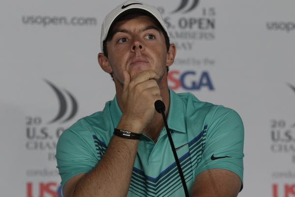 'A penny for your thoughts'. World No. 1 Rory McIlroy at his pre-U.S. Open press conference. (Photo - Eoin Clarke/www.golffile.ie)