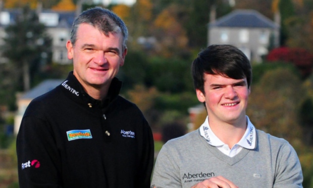 Paul Lawrie and oldest son, Craig who is now competing on the Europro Tour.