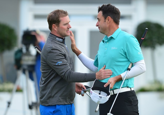 Marc Warren defeats England's Richard Bland in one of the closest matches on day one of the Saltire Match-Play Champioinship. (Photo - www.europeantour.com)