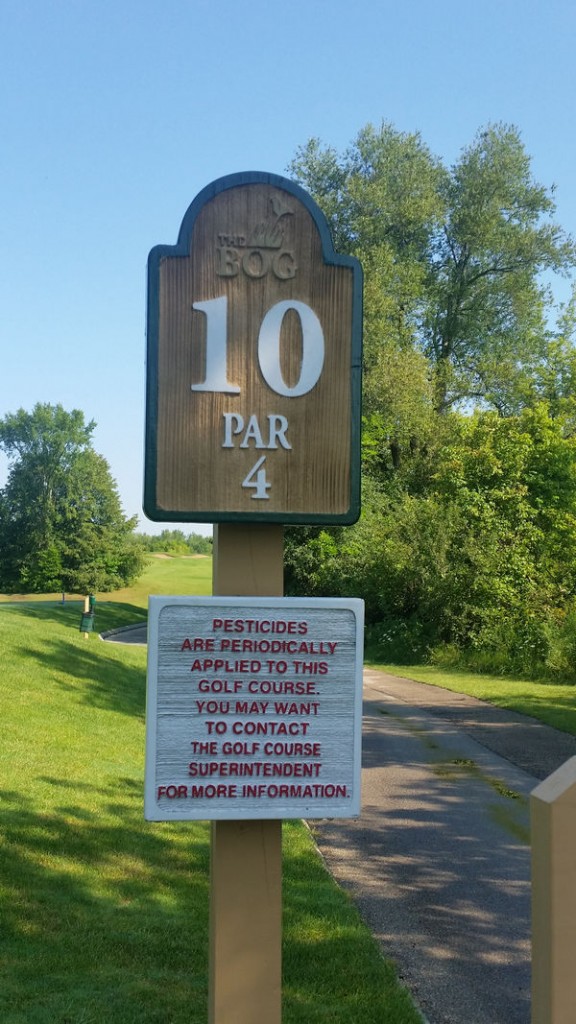 10th tee marker.