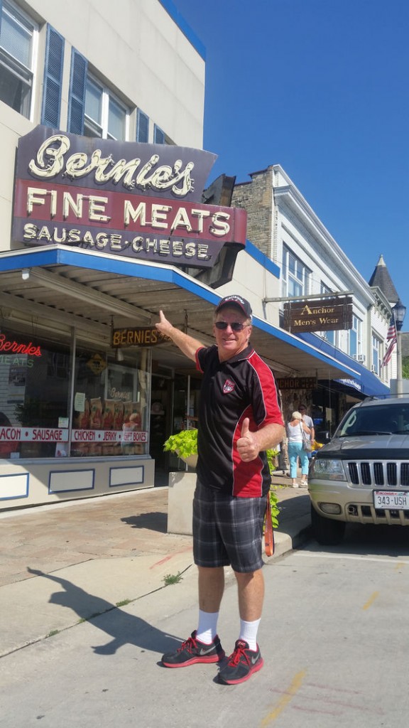 Look Bernie has his own meat store in Port Washington and just a few miles south of Whistling Straits.