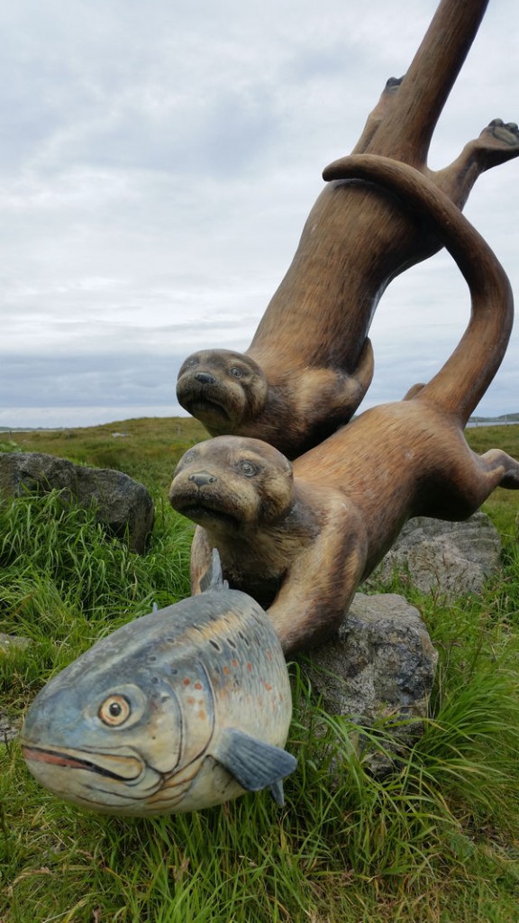Stunning sculpture at the Barra Island ferry terminal