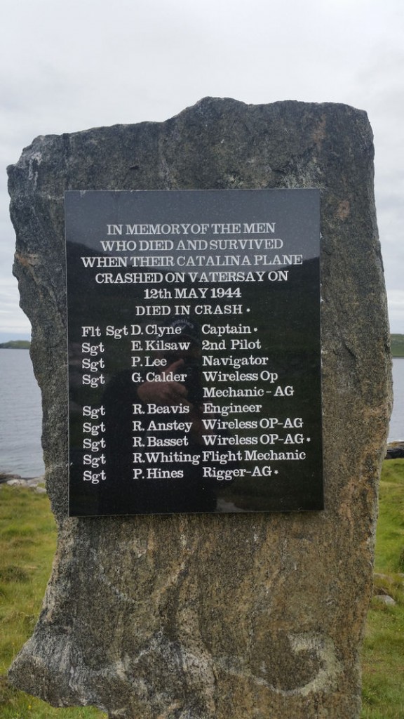 WW2 Memorial - Names of 1944 crash victims.