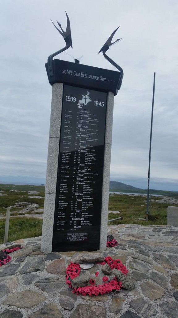 War Memorial on Barra Island, Outer Hebridies.