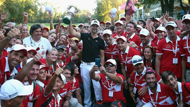 Rikard Karlberg in happier times - winning last week's 72nd Italian Open.