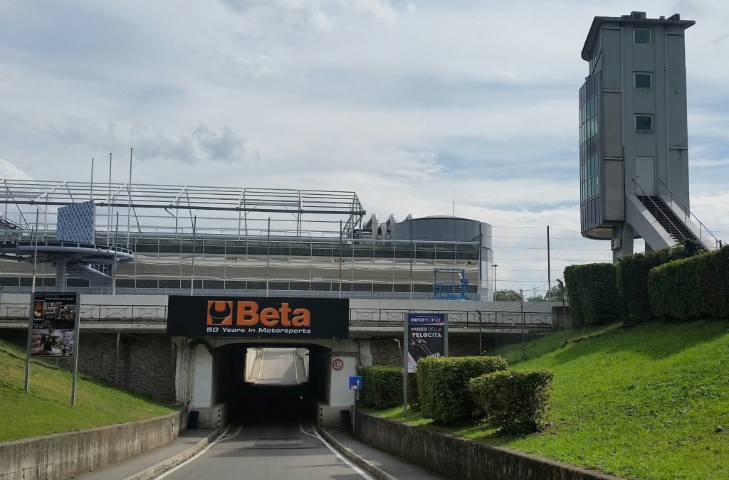 The road we accessed each day under the main Monza straight to the Italian Open