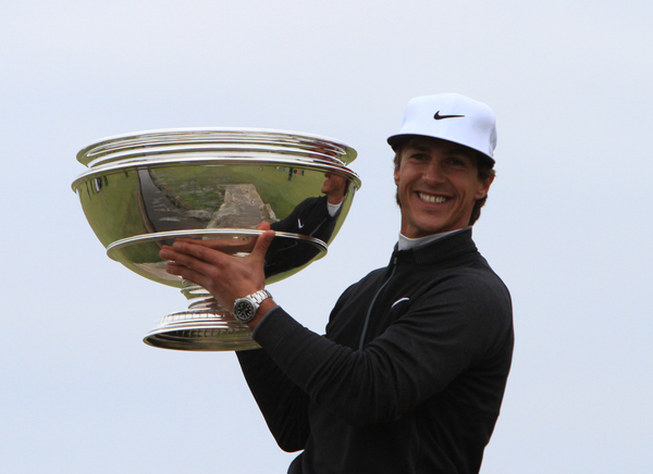 Tjorborn Olesen (DEN) wins the 2015 Alfred Dunhill Links Championship at the Old Course in St. Andrews in Scotland on 4/10/15. Picture: Thos Caffrey | Golffile