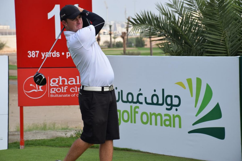 Clarke Lutton leads MENA Tour event and now looking for second success this month.