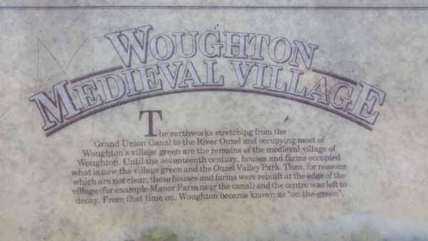 Woughton Medieval Village lying along the Union Canal.
