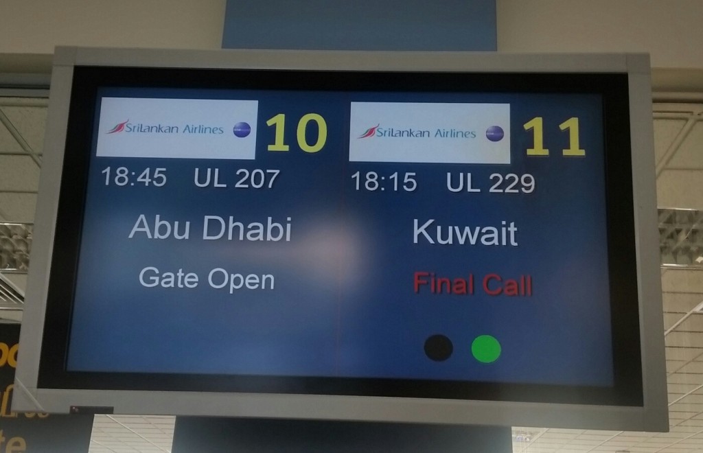 Time to board - bound for Abu Dhabi.