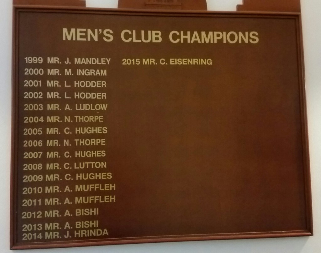 The Doiha Golf Club list of 'Club Champions'.